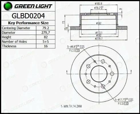 AutomotiveAdriado GLBD0204 - Əyləc Diski furqanavto.az