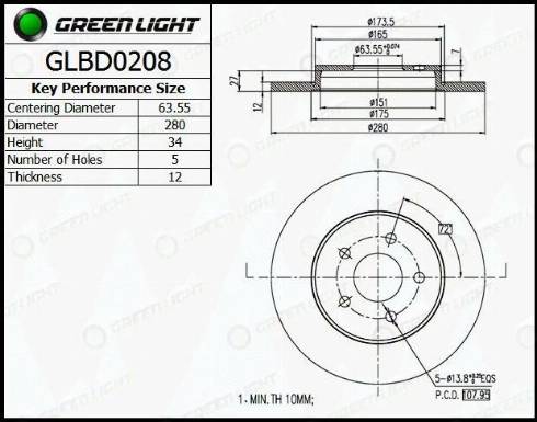 AutomotiveAdriado GLBD0208 - Əyləc Diski furqanavto.az