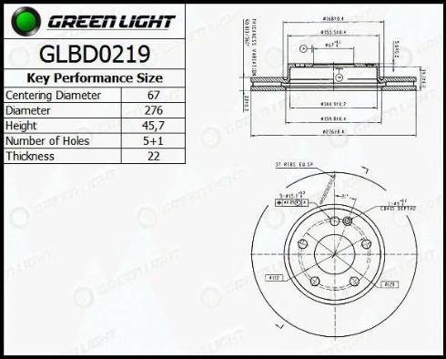 AutomotiveAdriado GLBD0219 - Əyləc Diski furqanavto.az