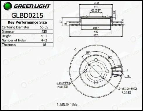 AutomotiveAdriado GLBD0215 - Əyləc Diski furqanavto.az