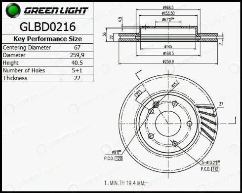 AutomotiveAdriado GLBD0216 - Əyləc Diski furqanavto.az