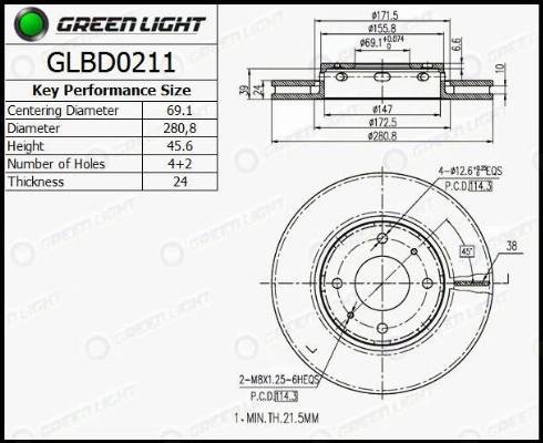 AutomotiveAdriado GLBD0211 - Əyləc Diski furqanavto.az