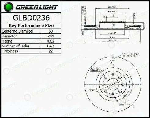 AutomotiveAdriado GLBD0236 - Əyləc Diski furqanavto.az