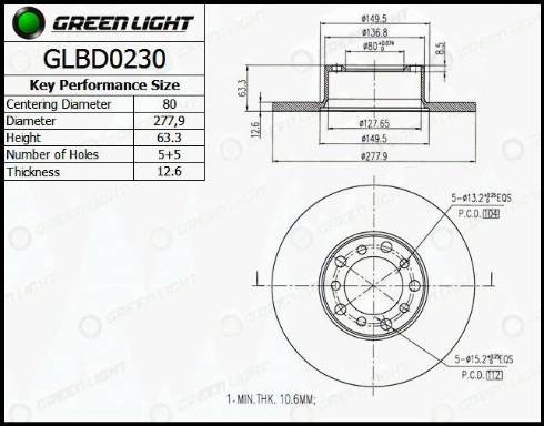 AutomotiveAdriado GLBD0230 - Əyləc Diski furqanavto.az