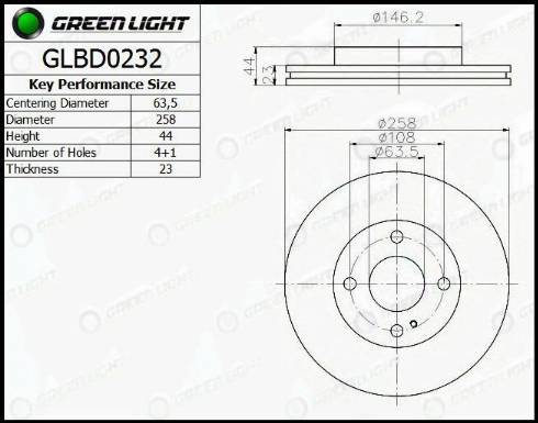 AutomotiveAdriado GLBD0232 - Əyləc Diski furqanavto.az