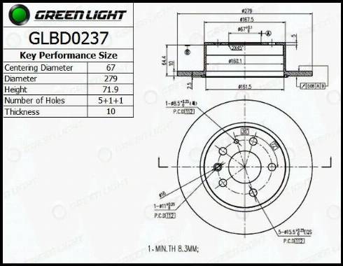 AutomotiveAdriado GLBD0237 - Əyləc Diski furqanavto.az