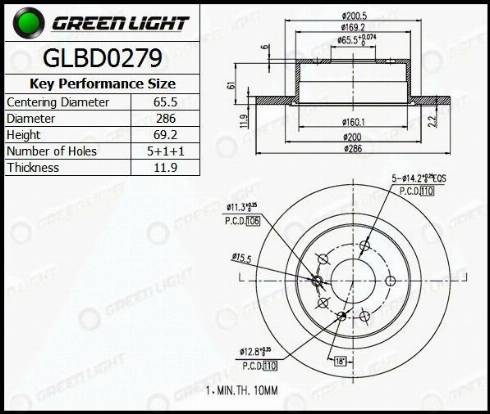 AutomotiveAdriado GLBD0279 - Əyləc Diski furqanavto.az