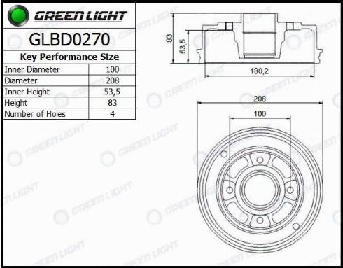 AutomotiveAdriado GLBD0270 - Əyləc barabanı furqanavto.az