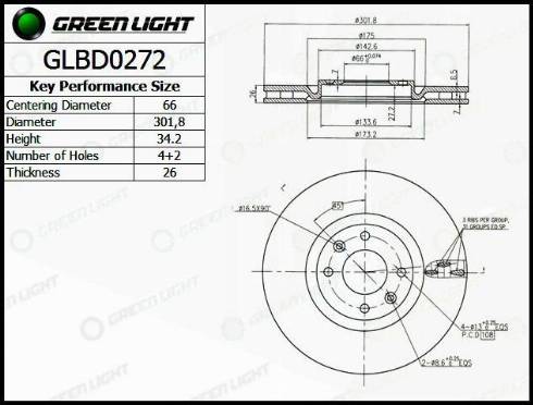 AutomotiveAdriado GLBD0272 - Əyləc Diski furqanavto.az