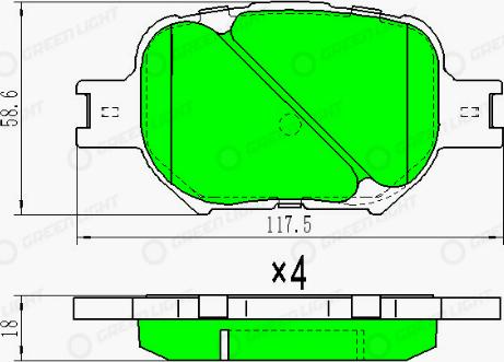 AutomotiveAdriado GLBP0414 - Əyləc altlığı dəsti, əyləc diski furqanavto.az