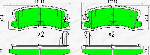 AutomotiveAdriado GLBP0411 - Əyləc altlığı dəsti, əyləc diski furqanavto.az