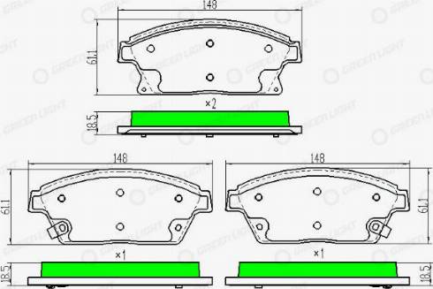 AutomotiveAdriado GLBP0091 - Əyləc altlığı dəsti, əyləc diski furqanavto.az