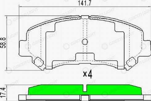 AutomotiveAdriado GLBP0092 - Əyləc altlığı dəsti, əyləc diski furqanavto.az