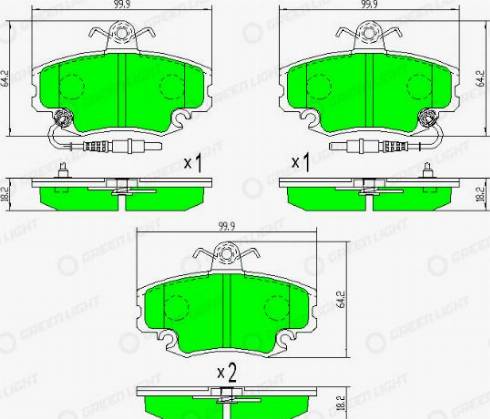 AutomotiveAdriado GLBP0005 - Əyləc altlığı dəsti, əyləc diski furqanavto.az