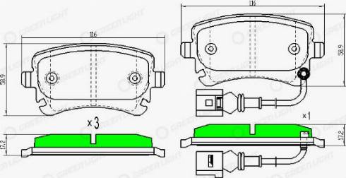 AutomotiveAdriado GLBP0082 - Əyləc altlığı dəsti, əyləc diski furqanavto.az