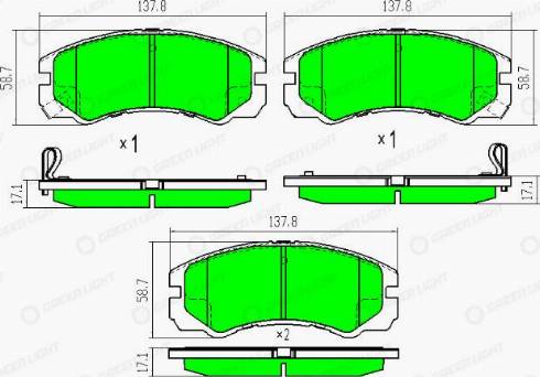 AutomotiveAdriado GLBP0192 - Əyləc altlığı dəsti, əyləc diski furqanavto.az