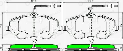 AutomotiveAdriado GLBP0197 - Əyləc altlığı dəsti, əyləc diski furqanavto.az