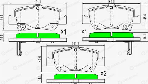 AutomotiveAdriado GLBP0146 - Əyləc altlığı dəsti, əyləc diski furqanavto.az