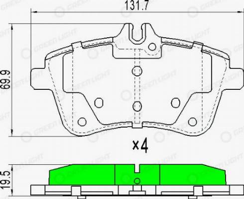 AutomotiveAdriado GLBP0148 - Əyləc altlığı dəsti, əyləc diski furqanavto.az