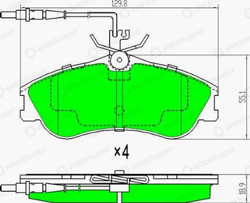 AutomotiveAdriado GLBP0155 - Əyləc altlığı dəsti, əyləc diski furqanavto.az