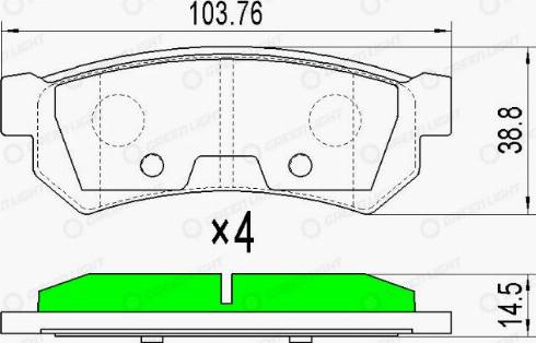 AutomotiveAdriado GLBP0164 - Əyləc altlığı dəsti, əyləc diski furqanavto.az