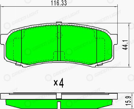 AutomotiveAdriado GLBP0161 - Əyləc altlığı dəsti, əyləc diski furqanavto.az