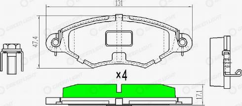 AutomotiveAdriado GLBP0105 - Əyləc altlığı dəsti, əyləc diski furqanavto.az