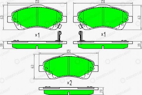 AutomotiveAdriado GLBP0108 - Əyləc altlığı dəsti, əyləc diski furqanavto.az