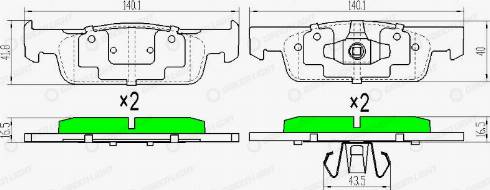 AutomotiveAdriado GLBP0118 - Əyləc altlığı dəsti, əyləc diski furqanavto.az