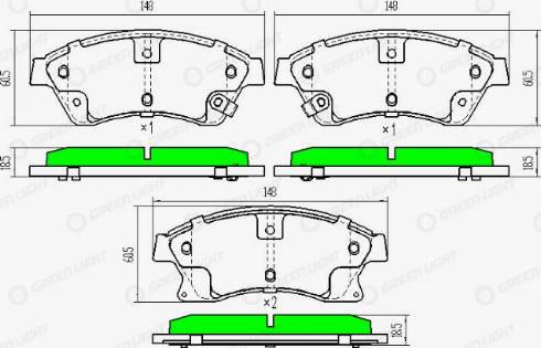 AutomotiveAdriado GLBP0132 - Əyləc altlığı dəsti, əyləc diski furqanavto.az