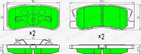 AutomotiveAdriado GLBP0171 - Əyləc altlığı dəsti, əyləc diski www.furqanavto.az