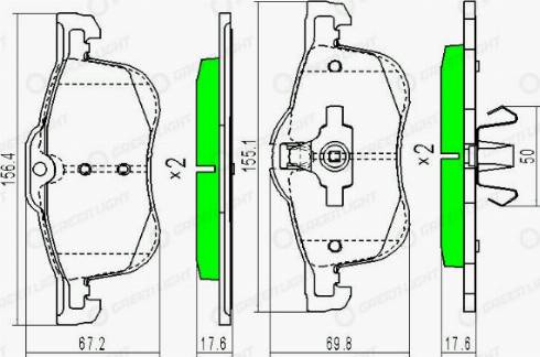 AutomotiveAdriado GLBP0392 - Əyləc altlığı dəsti, əyləc diski furqanavto.az