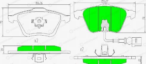 AutomotiveAdriado GLBP0343 - Əyləc altlığı dəsti, əyləc diski furqanavto.az