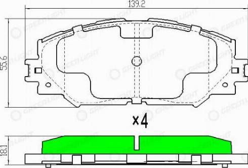 AutomotiveAdriado GLBP0356 - Əyləc altlığı dəsti, əyləc diski furqanavto.az