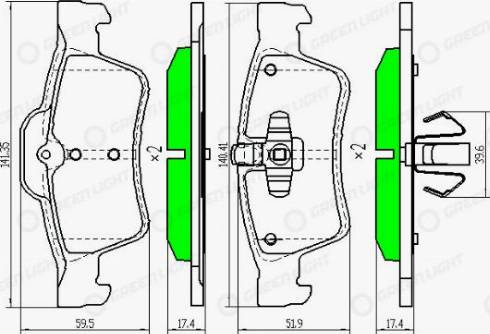 AutomotiveAdriado GLBP0313 - Əyləc altlığı dəsti, əyləc diski furqanavto.az