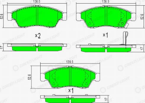 AutomotiveAdriado GLBP0382 - Əyləc altlığı dəsti, əyləc diski furqanavto.az