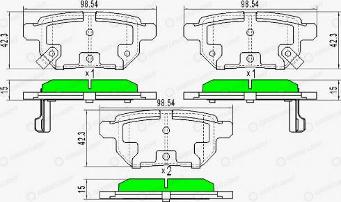 AutomotiveAdriado GLBP0330 - Əyləc altlığı dəsti, əyləc diski furqanavto.az