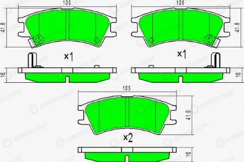 AutomotiveAdriado GLBP0332 - Əyləc altlığı dəsti, əyləc diski furqanavto.az