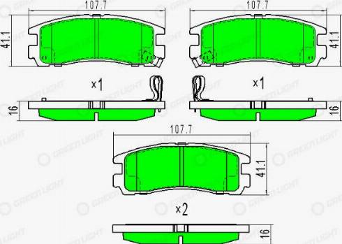 AutomotiveAdriado GLBP0326 - Əyləc altlığı dəsti, əyləc diski furqanavto.az