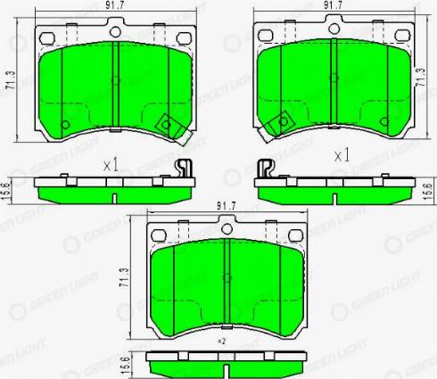 AutomotiveAdriado GLBP0376 - Əyləc altlığı dəsti, əyləc diski www.furqanavto.az