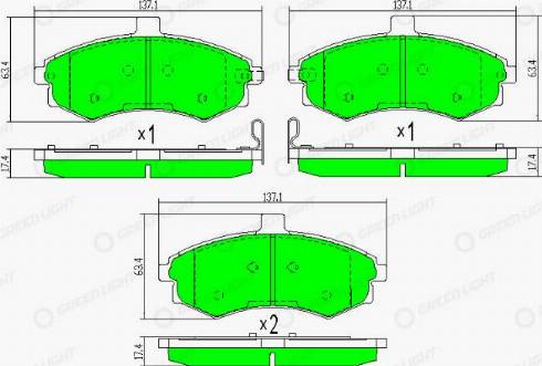 AutomotiveAdriado GLBP0247 - Əyləc altlığı dəsti, əyləc diski furqanavto.az