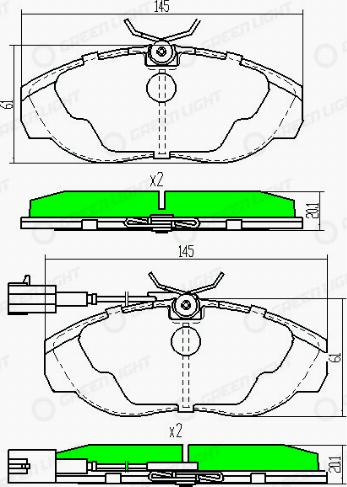 AutomotiveAdriado GLBP0269 - Əyləc altlığı dəsti, əyləc diski furqanavto.az