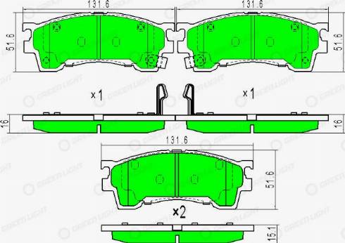 AutomotiveAdriado GLBP0200 - Əyləc altlığı dəsti, əyləc diski furqanavto.az