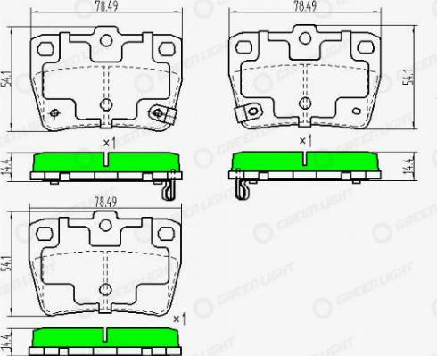 AutomotiveAdriado GLBP0234 - Əyləc altlığı dəsti, əyləc diski furqanavto.az