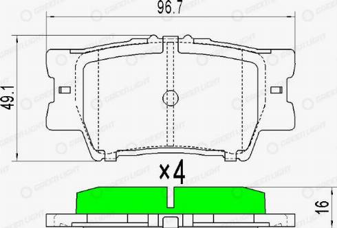 AutomotiveAdriado GLBP0233 - Əyləc altlığı dəsti, əyləc diski furqanavto.az