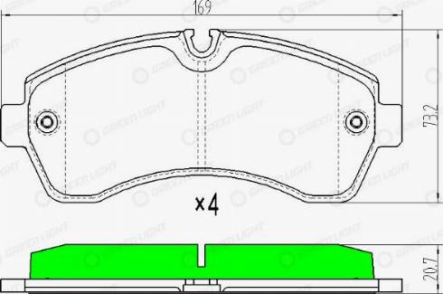 AutomotiveAdriado GLBP0223 - Əyləc altlığı dəsti, əyləc diski furqanavto.az