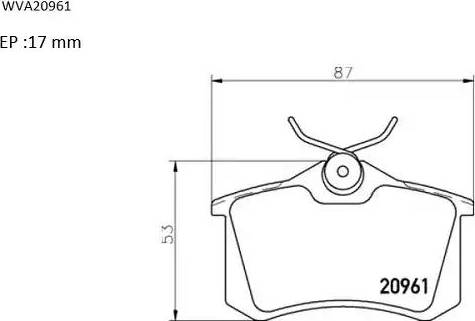 Automotor France ABP9615 - Əyləc altlığı dəsti, əyləc diski furqanavto.az