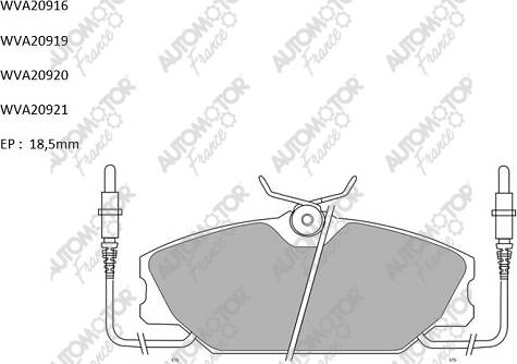 Automotor France PBP8004 - Əyləc altlığı dəsti, əyləc diski furqanavto.az