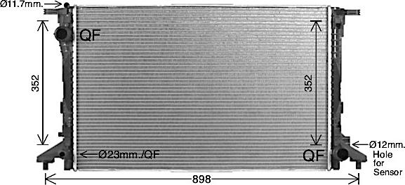 Ava Quality Cooling AI2441 - Radiator, mühərrikin soyudulması furqanavto.az