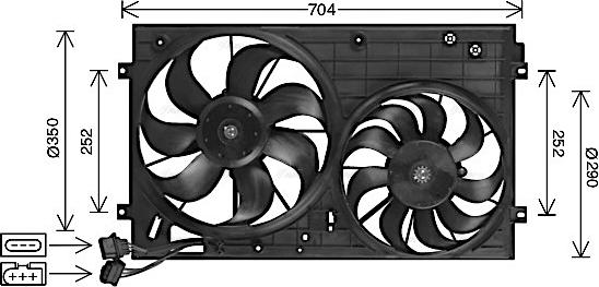 Ava Quality Cooling AI7526 - Fen, radiator furqanavto.az